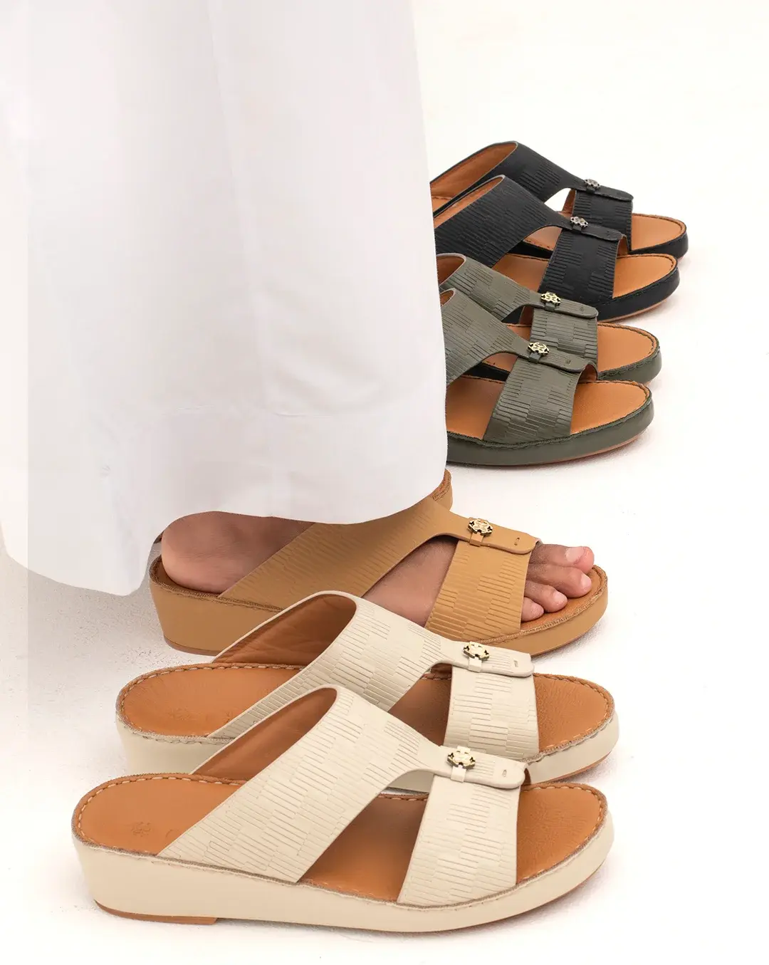 Modern Leather Arabic Slippers